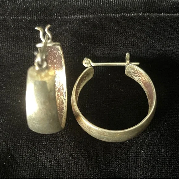 Taxco sterling silver hoops vintage - Picture 2 of 7